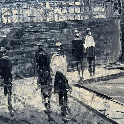 LOT 24L: Paris Scene Oil Painting By Caroline Burnett