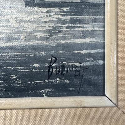 LOT 24L: Paris Scene Oil Painting By Caroline Burnett