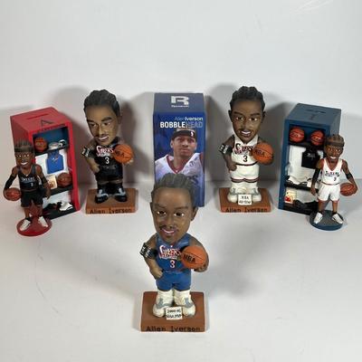 LOT 26A: Allen Iverson Locker Coin Banks & Bobble Heads