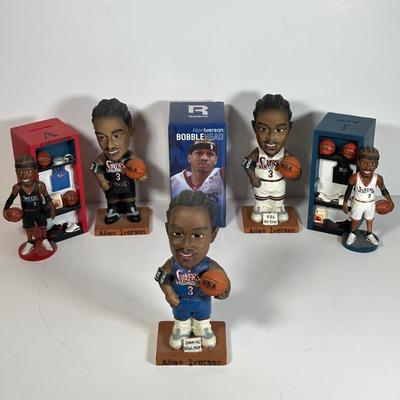 LOT 26A: Allen Iverson Locker Coin Banks & Bobble Heads