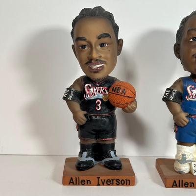 LOT 26A: Allen Iverson Locker Coin Banks & Bobble Heads