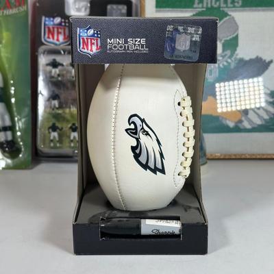 LOT 30A: Philadelphia Eagles Collectibles - Troy Vincent Signed Ball & More!