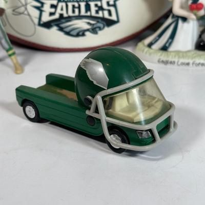 LOT 30A: Philadelphia Eagles Collectibles - Troy Vincent Signed Ball & More!