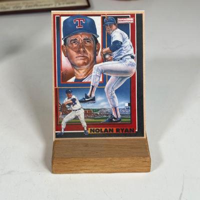 LOT 31A: Nolan Ryan Collection - Signed Ball and Pictures, Stamps, Cards & More