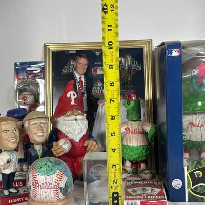 LOT 32A: Philadelphia Phillies Collectibles - Harry Kalas, Phillie Phanatic - Bobble Heads, PEZ & More