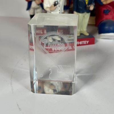 LOT 32A: Philadelphia Phillies Collectibles - Harry Kalas, Phillie Phanatic - Bobble Heads, PEZ & More