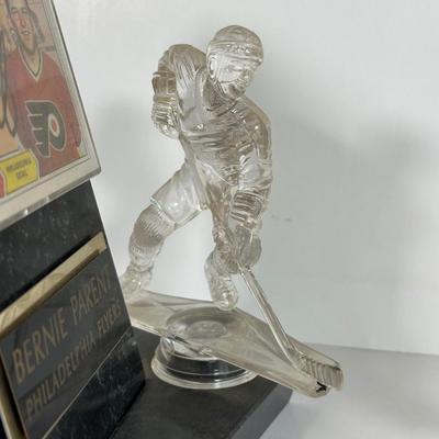 LOT 35A: Bernie Parent Philadelphia Flyers Signed Rookie Card Plaque