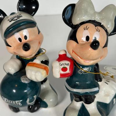 LOT 36A: Vintage Disney Mickey/Minnie Figurines, Eagles Shakers & More