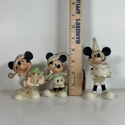 LOT 81A: Lenox x Disney Christmas With Mickey Figurines & Ornament