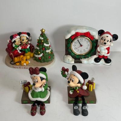 LOT 84A: Mickey & Minnie Christmas Decor - You’re All I Want For Christmas, Shelf Sitters & More