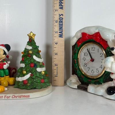 LOT 84A: Mickey & Minnie Christmas Decor - You’re All I Want For Christmas, Shelf Sitters & More