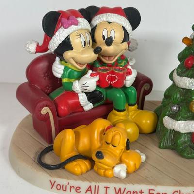 LOT 84A: Mickey & Minnie Christmas Decor - You’re All I Want For Christmas, Shelf Sitters & More