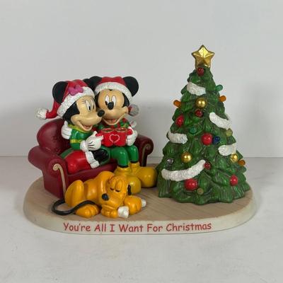 LOT 84A: Mickey & Minnie Christmas Decor - You’re All I Want For Christmas, Shelf Sitters & More