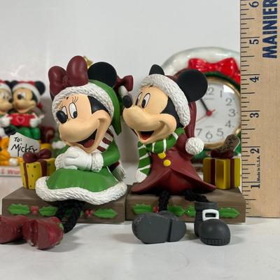 LOT 84A: Mickey & Minnie Christmas Decor - You’re All I Want For Christmas, Shelf Sitters & More