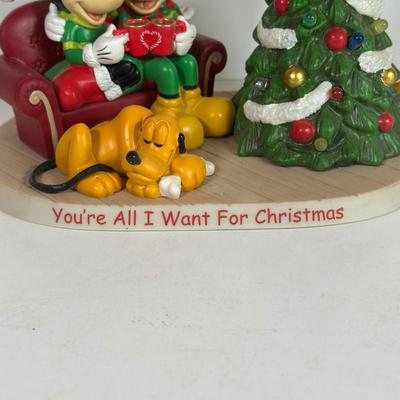 LOT 84A: Mickey & Minnie Christmas Decor - You’re All I Want For Christmas, Shelf Sitters & More