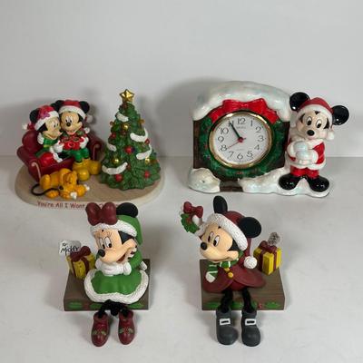 LOT 84A: Mickey & Minnie Christmas Decor - You’re All I Want For Christmas, Shelf Sitters & More