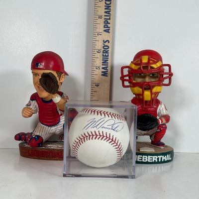 LOT 86A: Mike Liberthal Collection - Signed Ball/Picture, Bobble Heads & More