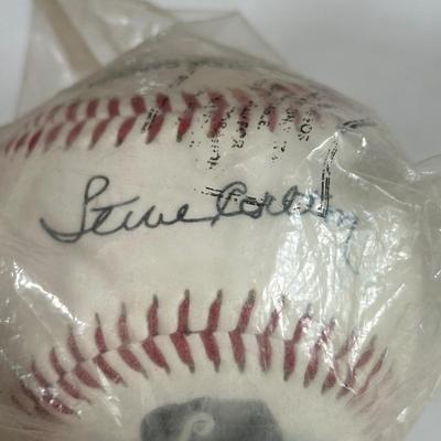 LOT 88A: Steve Carlton Collection - Signed Ball / Picture, Bobble Head & More