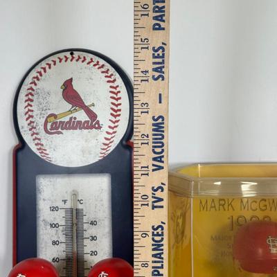 LOT 90A: St. Louis Cardinals / Mark McGwire Collection - Bobble Heads, Thermometer & More