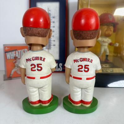 LOT 90A: St. Louis Cardinals / Mark McGwire Collection - Bobble Heads, Thermometer & More