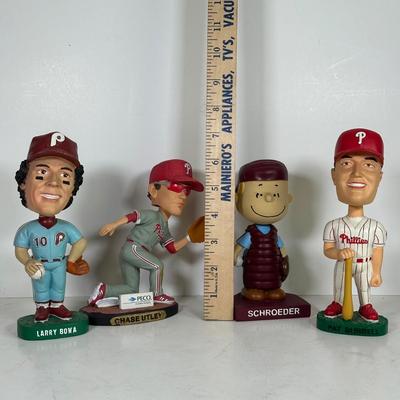 LOT 91A: Philadelphia Phillies Collectibles - Ornaments, Figures, Bobble Heads & More