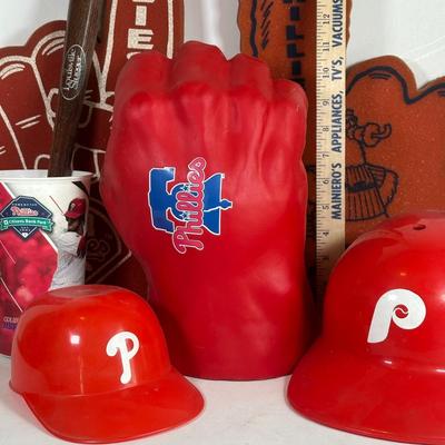 LOT 91A: Philadelphia Phillies Collectibles - Ornaments, Figures, Bobble Heads & More