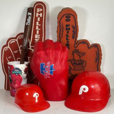 LOT 91A: Philadelphia Phillies Collectibles - Ornaments, Figures, Bobble Heads & More
