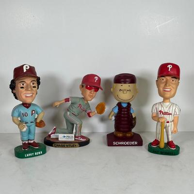 LOT 91A: Philadelphia Phillies Collectibles - Ornaments, Figures, Bobble Heads & More