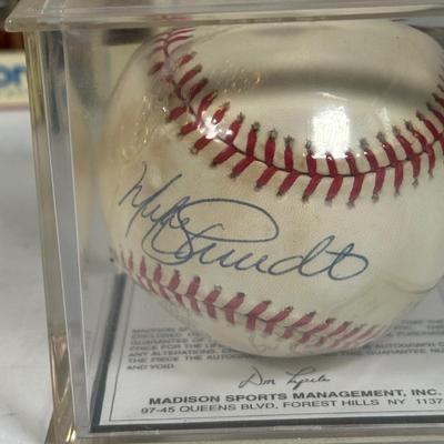 LOT 92A: Mike Schmidt Collection - Signed Ball, Legends Of The Park Bobble Head & More