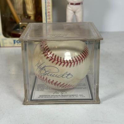 LOT 92A: Mike Schmidt Collection - Signed Ball, Legends Of The Park Bobble Head & More