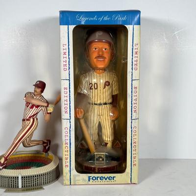 LOT 92A: Mike Schmidt Collection - Signed Ball, Legends Of The Park Bobble Head & More