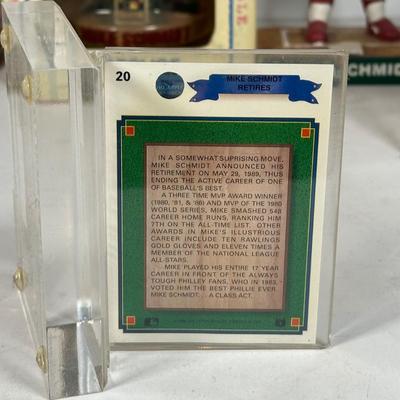 LOT 92A: Mike Schmidt Collection - Signed Ball, Legends Of The Park Bobble Head & More