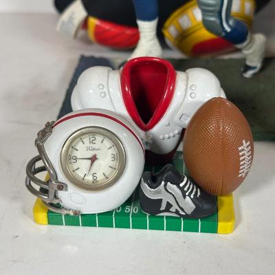 LOT 93A: NFL Collectibles, Waterford Paper Weight & More