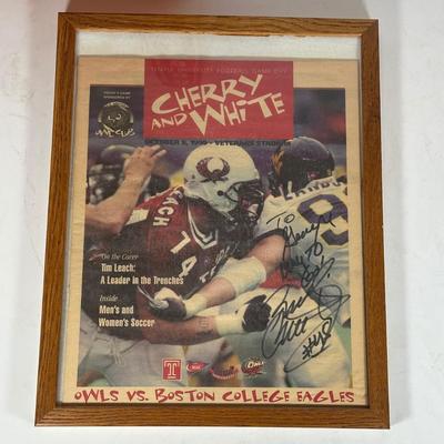 LOT 94A: Temple Owls Football Collection - Signed Photos & More
