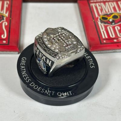 LOT 94A: Temple Owls Football Collection - Signed Photos & More