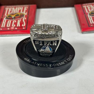 LOT 94A: Temple Owls Football Collection - Signed Photos & More