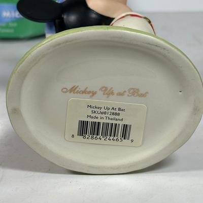 LOT 96A: Disney Mickey Mouse Baseball Bobble Heads - The Danbury Mint & More