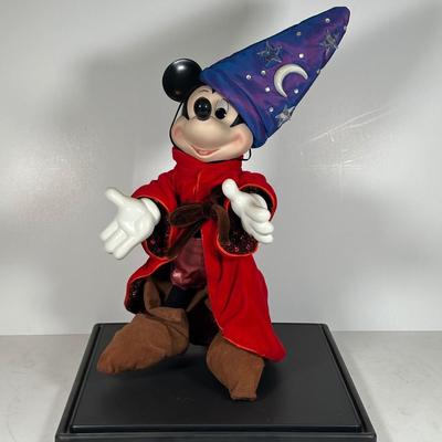 LOT 97A: Disney Franklin Heirloom Mickey Mouse Fantasia Sorcerer's Apprentice w/ Stand