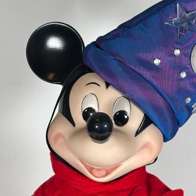 LOT 97A: Disney Franklin Heirloom Mickey Mouse Fantasia Sorcerer's Apprentice w/ Stand