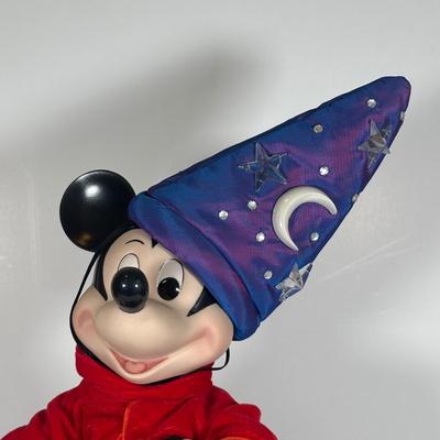 LOT 97A: Disney Franklin Heirloom Mickey Mouse Fantasia Sorcerer's Apprentice w/ Stand