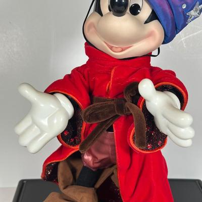 LOT 97A: Disney Franklin Heirloom Mickey Mouse Fantasia Sorcerer's Apprentice w/ Stand