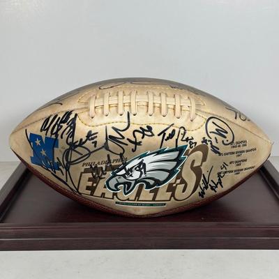 LOT 99A: Philadelphia Eagles Signed Commemorative Ball - Donovan McNabb, David Akers, Koy Detmer, Sean Landeta and More
