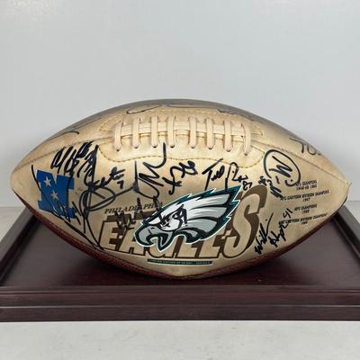 LOT 99A: Philadelphia Eagles Signed Commemorative Ball - Donovan McNabb, David Akers, Koy Detmer, Sean Landeta and More