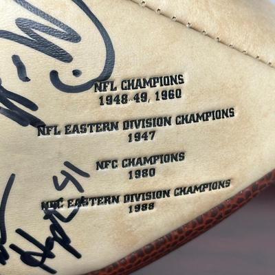LOT 99A: Philadelphia Eagles Signed Commemorative Ball - Donovan McNabb, David Akers, Koy Detmer, Sean Landeta and More