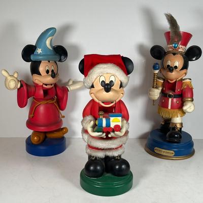 LOT 100A: Three Kurt Adler - Disney Mickey Mouse Nutcrackers
