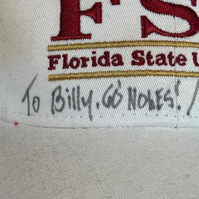 LOT 102A: Bobby Bowden Bobblehead and Signed Hat