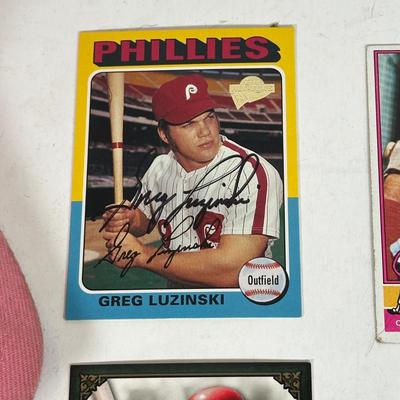 LOT 103A: Greg Luzinkski Signed Hat, Ticket, Picture & More