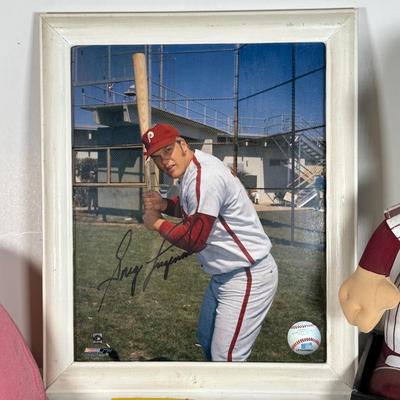 LOT 103A: Greg Luzinkski Signed Hat, Ticket, Picture & More