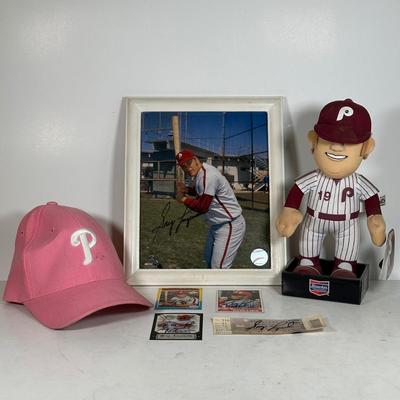 LOT 103A: Greg Luzinkski Signed Hat, Ticket, Picture & More