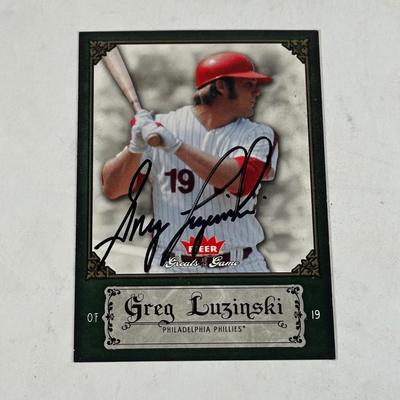 LOT 103A: Greg Luzinkski Signed Hat, Ticket, Picture & More